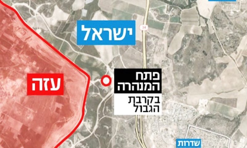 חדירת המחבלים -סמוך לשדרות [צילום: דו"צ]