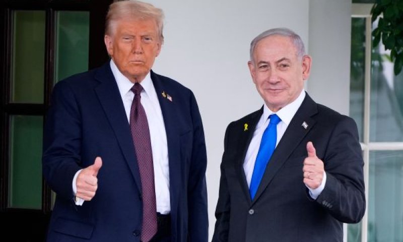 טראמפ ונתניהו הערב בבית הלבן [צילום: אלכס ברנדון/AP]