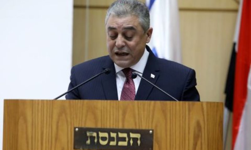 שגריר מצרים בישראל, חאזם ח'ייראת [צילום: יצחק הררי/דוברות הכנסת]