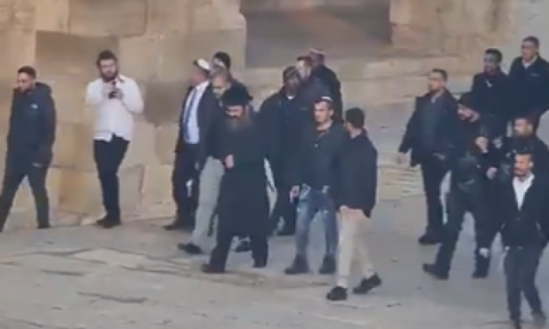 בן גביר, הבוקר, סמוך למסגד אל אקצה [צילום: שימוש לפי סעיף 27א]