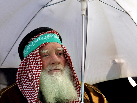 עצרת חמאס אמש ברפיח [AP]