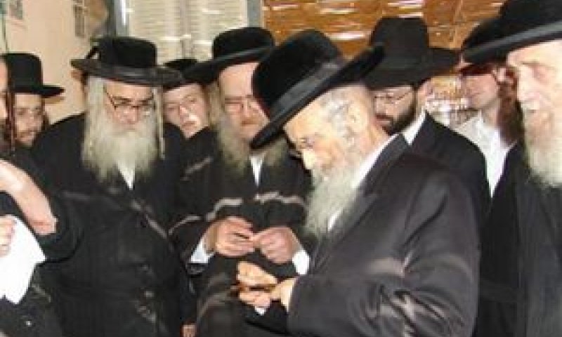 במרכז: הרב יצחק-טוביה וייס [צילום: עזרא לנדא]