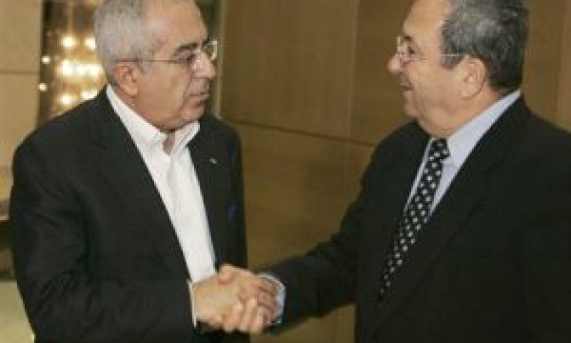 אהוד ברק וסלאם פיאד [צילום: AP]