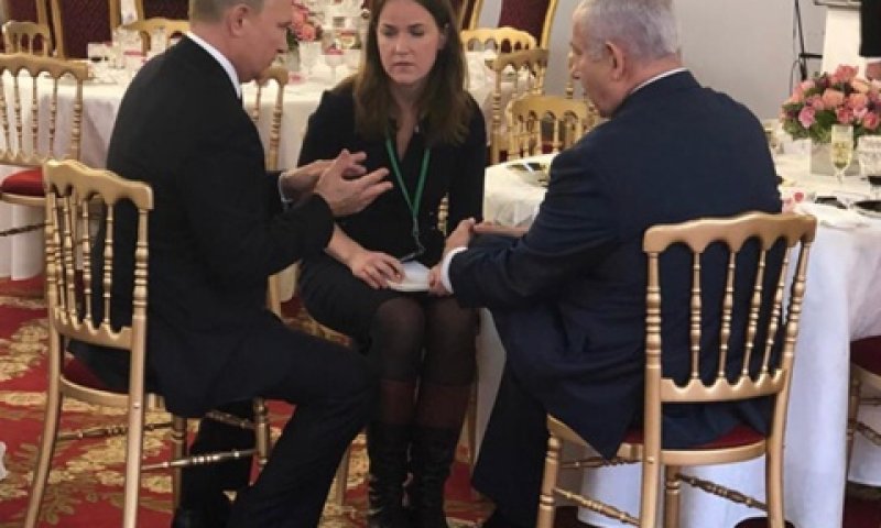 נתניהו ופוטין בארוחת הצהריים בפריס