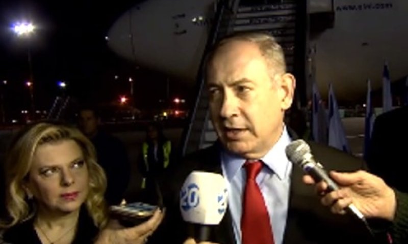 בני הזוג נתניהו, הלילה בנתב"ג