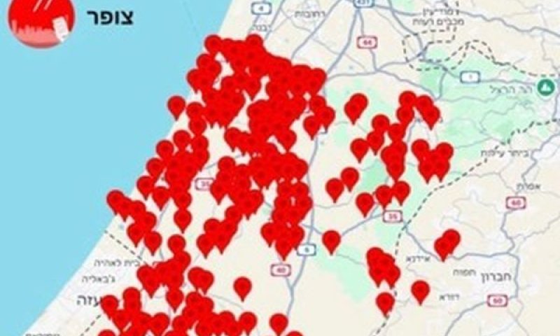 מפת האזעקות [צילום: צופר]