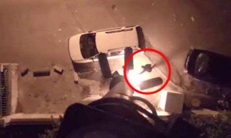 תיעוד ההצתה מעמוד המצלמה [צילום: דוברות המשטרה]