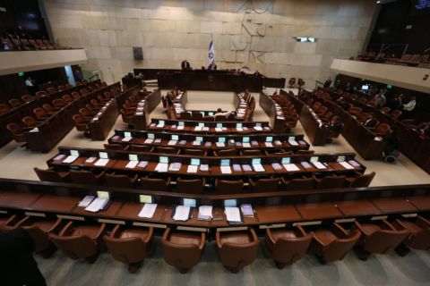ספסלי האופוזיציה נותרו ריקים [צילום: פלאש 90]
