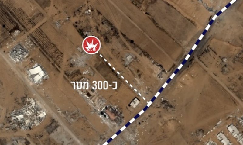 זירת שיגור הרקטה היום, בדרום רצועת עזה [צילום: דובר צה"ל]