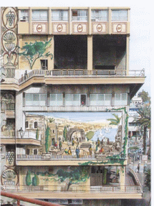 הדמייה של הציור על הקיר