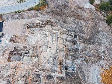 מראה של האתר מהאוויר [צילום: אסף פרץ, רשות העתיקות]