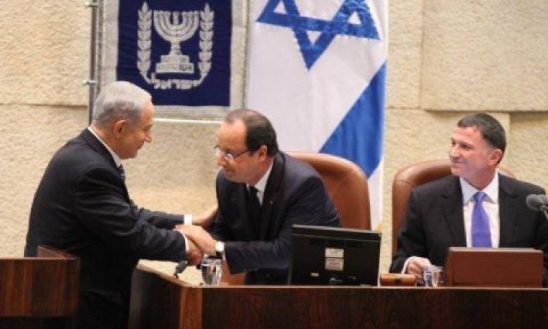 אדלשטיין, הולנד ונתניהו [צילום: דוברות הכנסת]