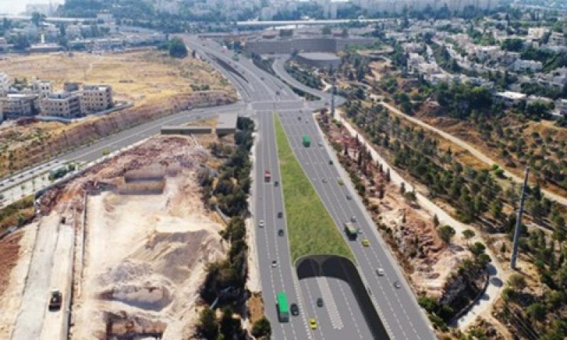 הדמיית ההפרדה בכביש העולה לגבעה הצרפתית