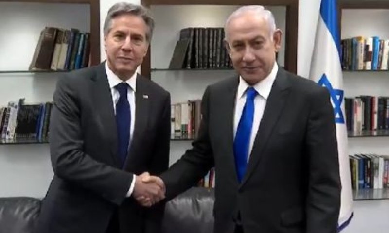 נתניהו ושר החוץ האמריקני בלינקן. "שיחה פתוחה" [צילום: איתי בית און/לע"מ]