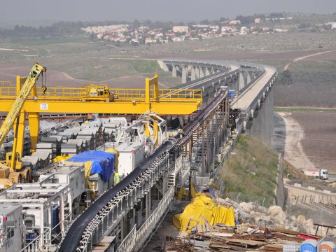 קצה גשר 6 - בסמוך למחלף ענבה [צילום: דוברות רכבת ישראל]