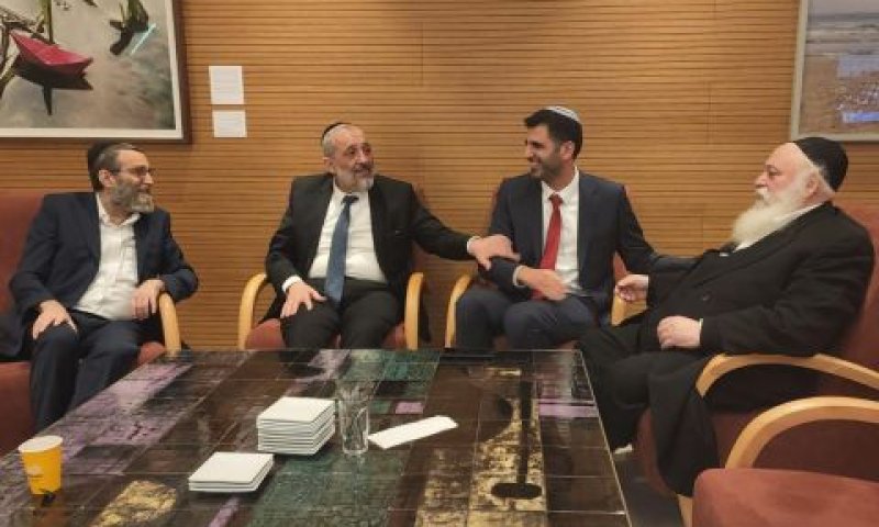 קרעי וראשי המפלגות החרדיות [צילום: תקשורת שר התקשורת]