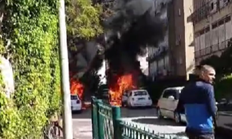 אחת מזירות הפגיעה באזור המרכז [צילום: שימוש לפי סעיף 27א לחוק זכויות יוצרים]