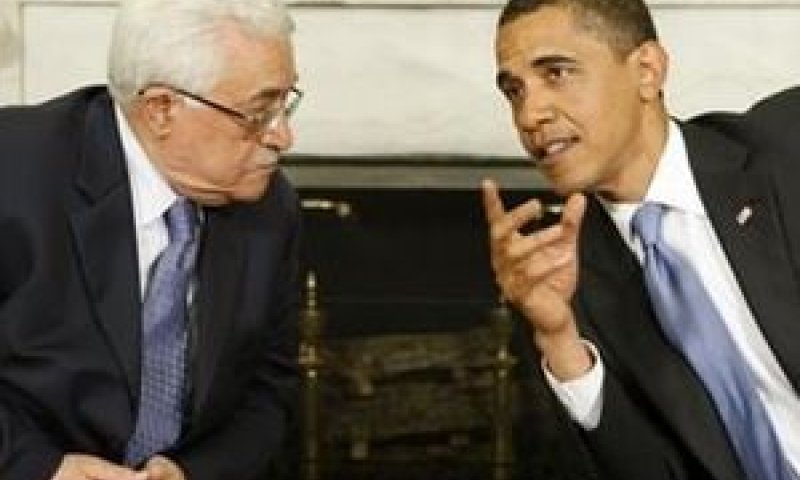 אובמה ואבו מאזן בבית הלבן [צילום: AP]