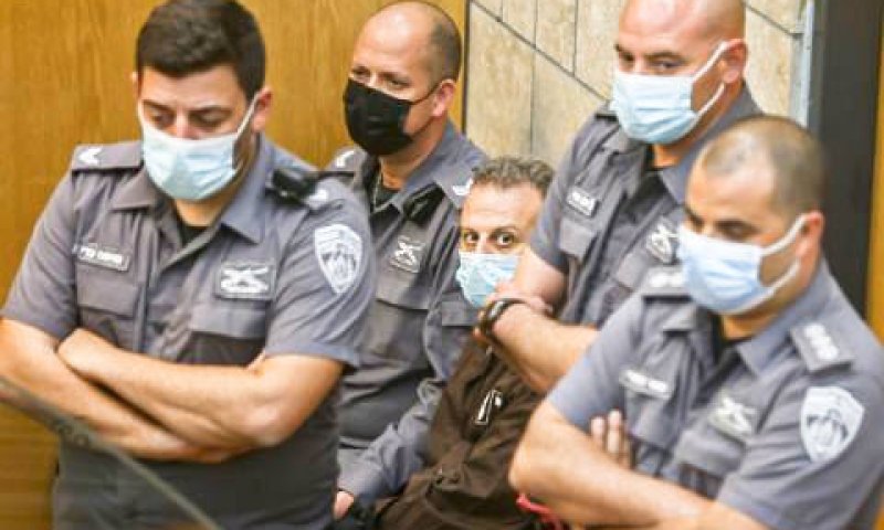 המחבל יעקוב קאדרי בהארכת מעצרו בבית המשפט בנצרת [צילום: דוד כהן/פלאש 90]