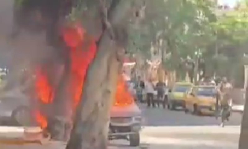 זירת פיצוץ מטעני החבלה בדמשק [צילום: שימוש לפי סעיף 27א]