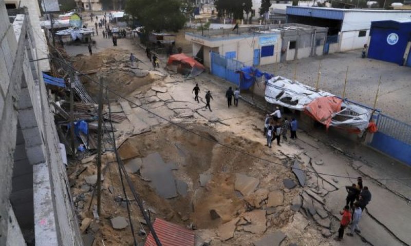 זירת החיסול [צילום: מרים דגה/AP]