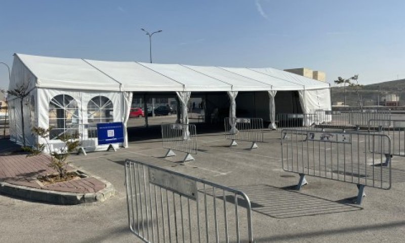 מתחם הבדיקות החדש בשער בנימין [צילום: מועצה אזורית מטה בנימין]