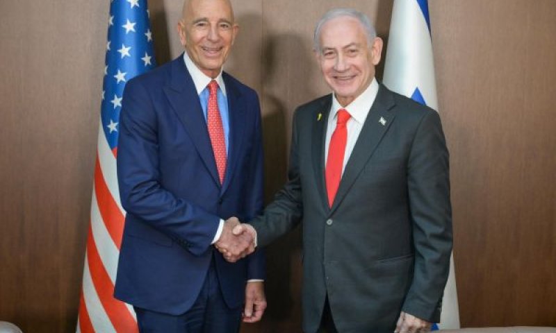 נתניהו עם טום ברק [צילום: מעיין טואף/ לע״מ]