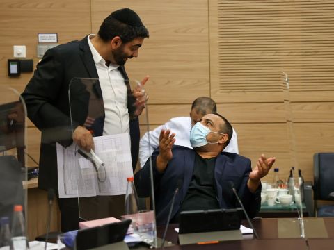 מיכאל מלכיאלי ואביר קרא [צילום: דני שם-טוב/דוברות הכנסת]