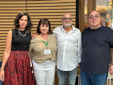 מימין לשמאל: אבי בניהו, אריה גולדין, מיכל אדלרסברג, הילה טל [צילום: רימון קרנות גידור]