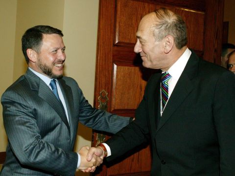 אולמרט ומלך ירדן [AP]