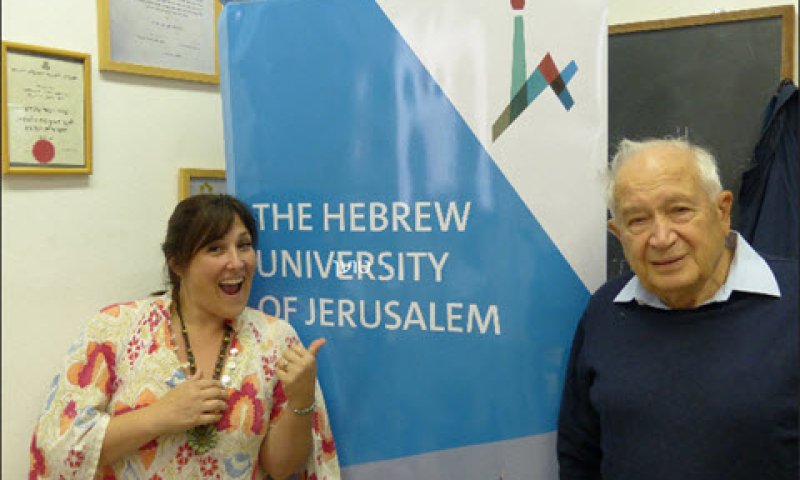פרופ' רפאל משולם וריקי לייק [צילום: האוניברסיטה העברית]