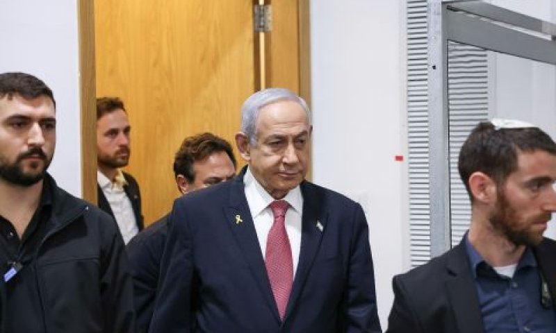 נתניהו בבית המשפט לפני שבועיים [צילום: מוטי מילדור, פול]