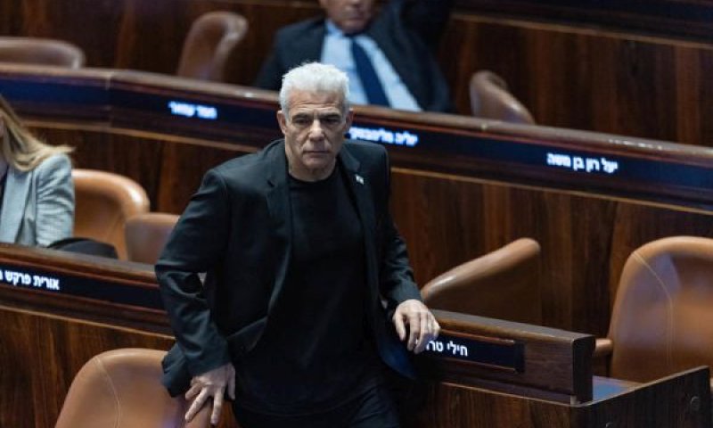 לפיד. טענה לבטלות ההצבעה [צילום: יונתן זינדל/פלאש 90]