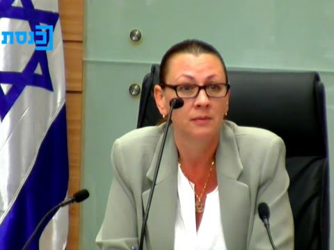 יו"ר הוועדה יוליה מלינובסקי [צילום: מן הטלוויזיה]