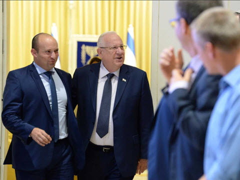 נשיא המדינה ראובן (רובי) ריבלין עם שר החינוך נפתלי בנט [צילום: מארק ניימן/ לע"מ]