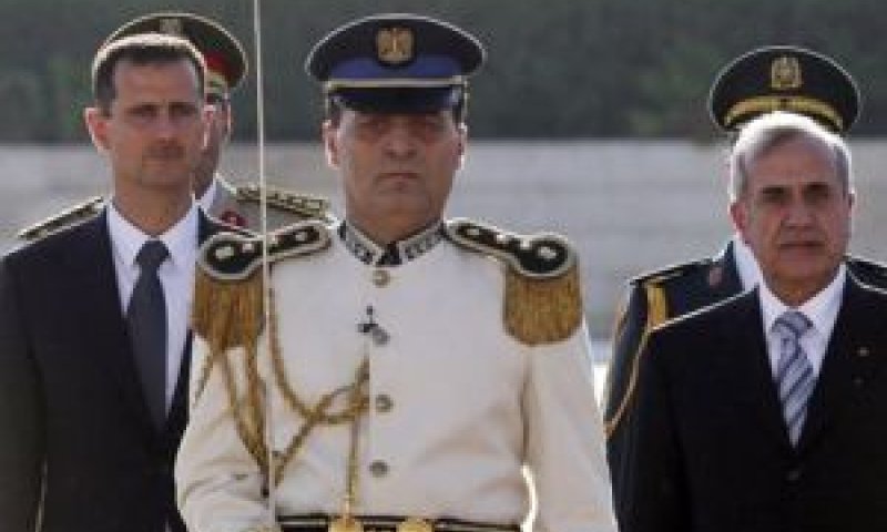 מישל סולימן ובשאר אסד [צילום: AP]