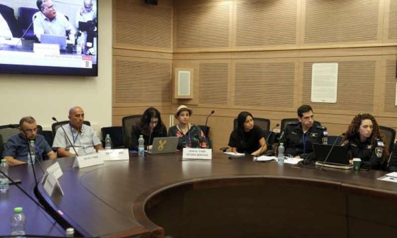 נציגי המשטרה בדיון [צילום: דוברות הכנסת]