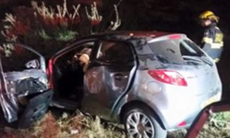 מכוניתו של לבלוביץ' ז"ל. היה רק עניין של זמן [צילום: אריק אבולוף, כבאות והצלה ירושלים]