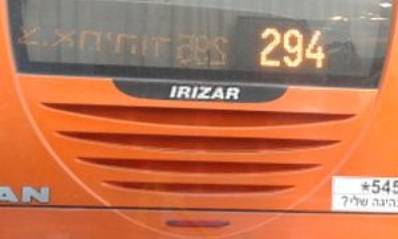 קו 294. הנהג נאלץ להמשיך בנסיעה