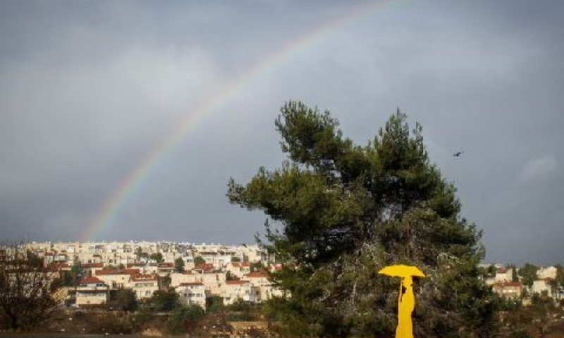 ירושלים שאחרי הגשם [צילום: גרשון אלינסון/פלאש 90]