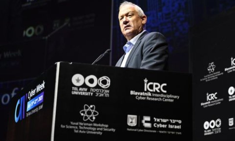 שר הביטחון, בני גנץ, בכנס הסייבר הבינלאומי של אוניברסיטת תל אביב [צילום: טל עוז / משרד הביטחון]