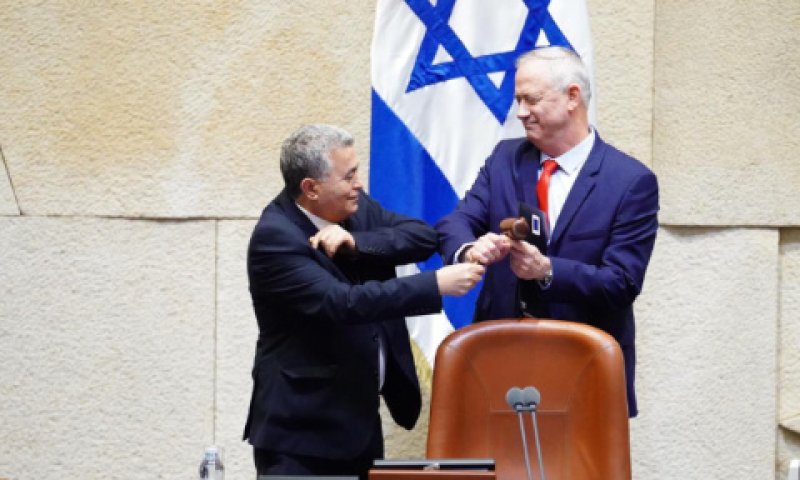 גנץ ופרץ. כוחם יגדל [צילום: עדינה ולמן/דוברות הכנסת]