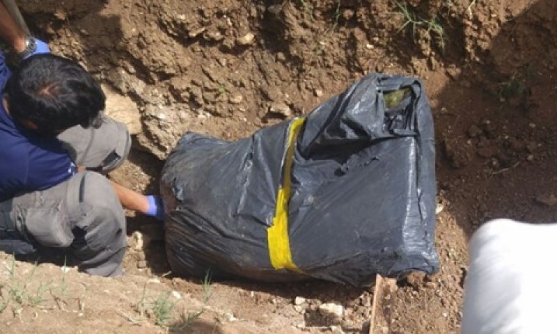גופתו המבותרת של השכן [צילום: דוברות המשטרה]
