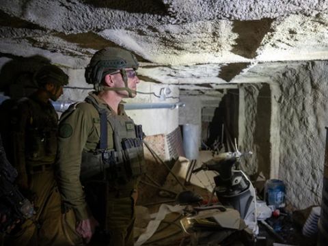 סגן הרמטכ"ל במתחם התת-קרקעי [צילום: דובר צה"ל]