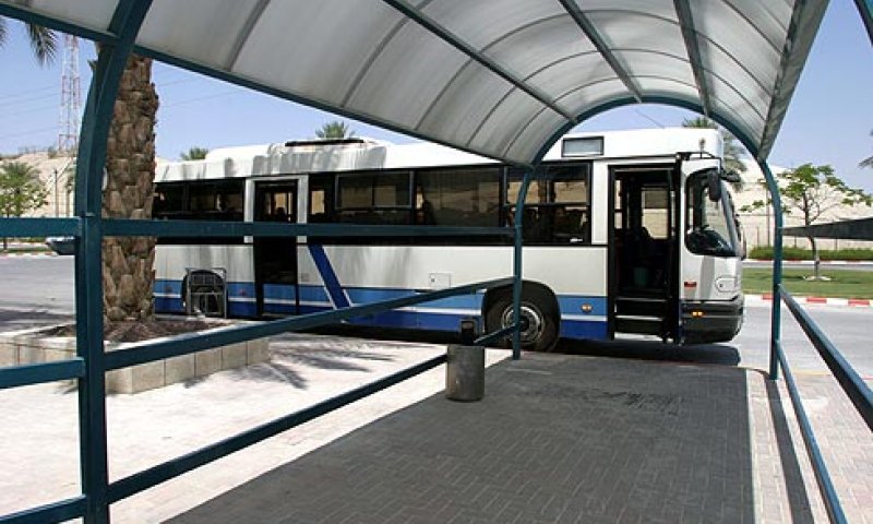 מסוף הגבול בגשר אלנבי. מושבת [צילום: רש"ת]