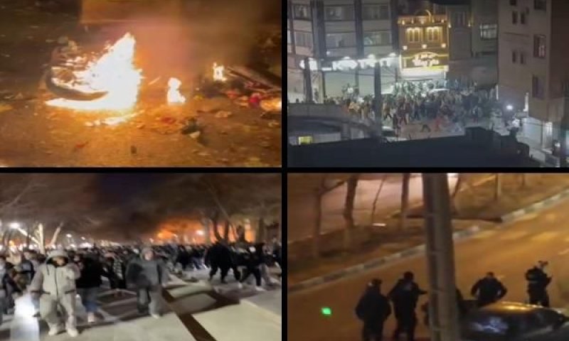 "מוות לדיקטטור" ברחובות [צילום: רשתות אירניות]