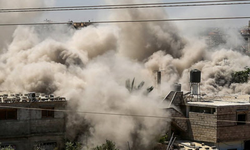 תקיפה ברצועה [צילום: עבד רחים חטיב/פלאש 90]