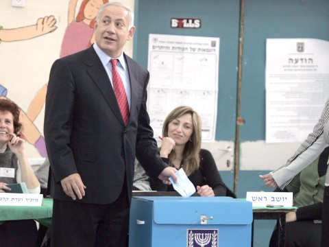 בואי שרהל'ה, מצביעים. יו"ר הליכוד בנימין נתניהו[צילום: פלאש 90]