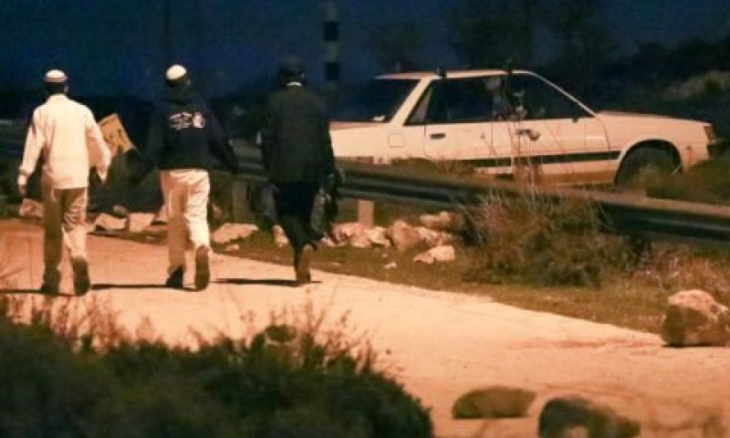 פעילי ימין במאחז עוז ציון [צילום: פלאש 90]