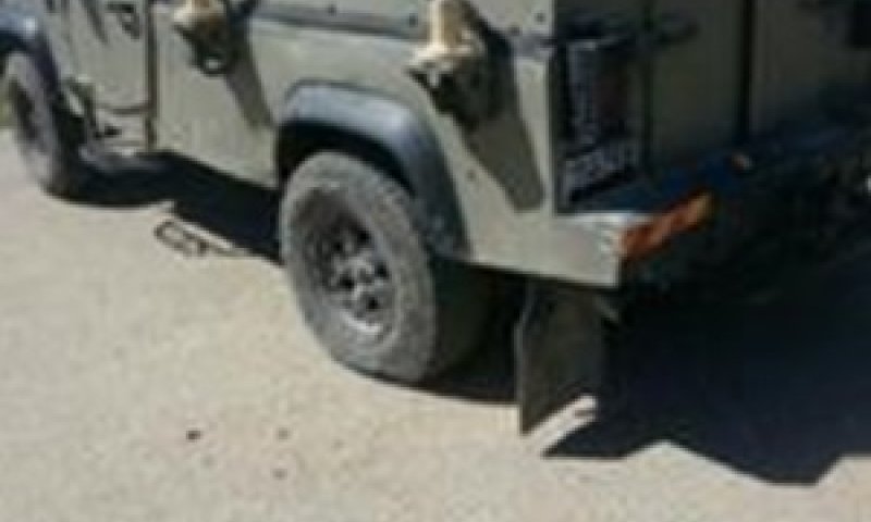 הג'יפ של מח"ט שומרון ביצהר [צילום: דובר צה"ל]